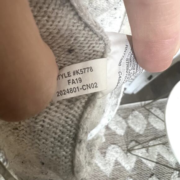 Madewell Women's Donegal Kent Open Cardigan Sweater Flecked Knit Gray Cream S - Picture 11 of 13